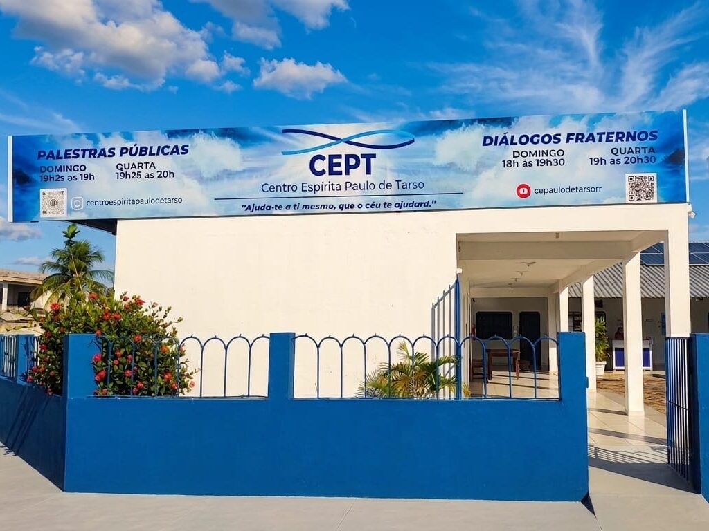 Fachada do Centro Espírita Paulo de Tarso, em Boa Vista, Roraima.