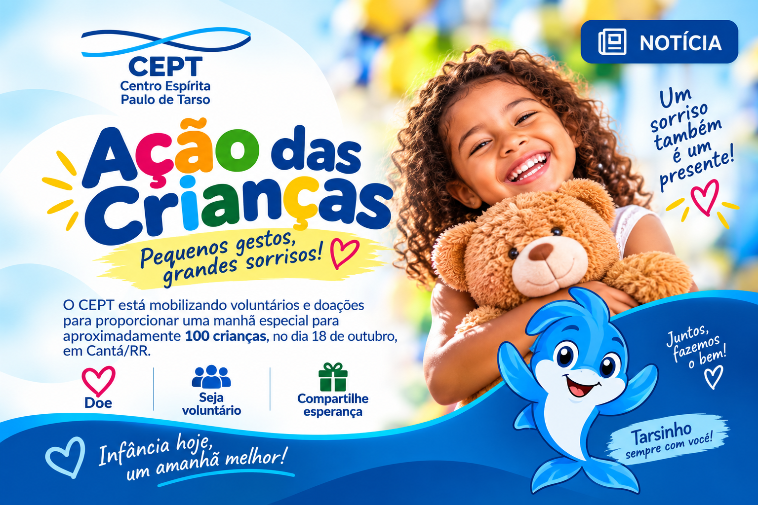 CEPT promove Ação das Crianças e mobiliza voluntários e doações